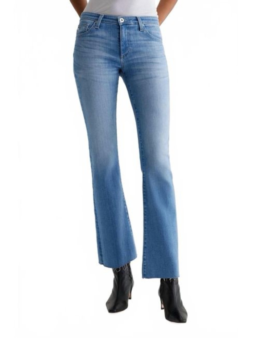 AG Adriano Goldschmied Light Blue Flare Jeans – Size 28